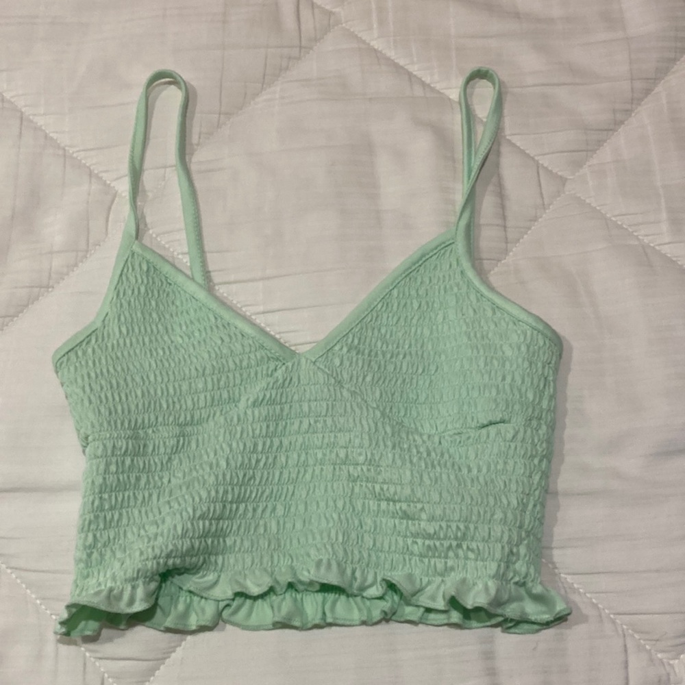 Green Cropped Tank